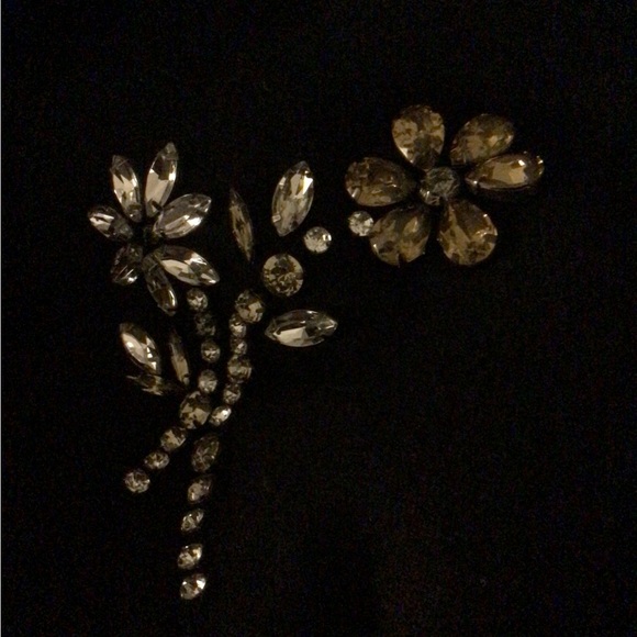 Kate Spade Wool Blend Black Rhinestone Broach Embellished Cardigan Sweater XXS - Picture 4 of 11